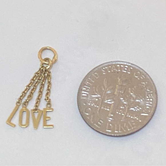 Antique 14k Gold LOVE Charm